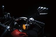 kuryakyn 1764 motorcycle handlebar accessory: skeleton hand rear view side mirrors логотип