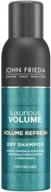 john frieda luxurious volume refresh dry shampoo for fine hair - maximum volume, residue-free, heat protectant - 4.4 oz logo