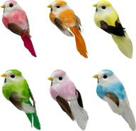 artificial simulation foam birds with attached magnet feather mini ornaments diy craft for wedding decoration home garden party accessories 6cm/2.36inch (6pcs) logo