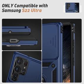 img 3 attached to Protect Your Samsung Galaxy S22 Ultra With Goton Armor Case: Heavy Duty Shockproof Rugged Protection In Blue With Camera Cover & Kickstand!
