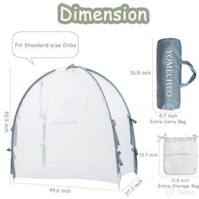 img 3 attached to 👶 YOMECHEO Baby Crib Tent: Protect Your Baby with a Stable and See-Through Safety Net