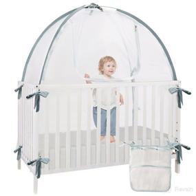 img 4 attached to 👶 YOMECHEO Baby Crib Tent: Protect Your Baby with a Stable and See-Through Safety Net