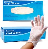 🧤 powder free disposable vinyl gloves for food prep and cleaning - case of 2000 (box of 100) logo