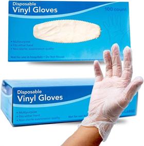 img 4 attached to 🧤 Powder Free Disposable Vinyl Gloves for Food Prep and Cleaning - Case of 2000 (Box of 100)