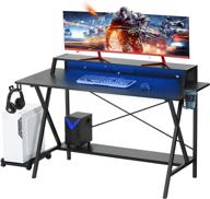 sedeta 55: the ultimate gaming desk with led lights, power outlet & more! logo