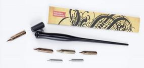 img 1 attached to Master The Art Of Calligraphy With Speedball'S Oblique Pen Set: Includes 1 Penholder And 4 Nibs For Exceptional Writing Experience.