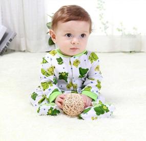 img 3 attached to Feidoog Baby Footed Cotton Long Sleeve Romper Animal Printed Jumpsuit Sleeper Sleep And Play