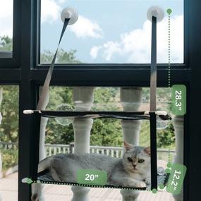 img 3 attached to 🐱 PetFelix Double Layer Cat Window Perch - Machine Washable & Breathable Hammock with Strong Suction Cups, Ideal for Multiple Cats