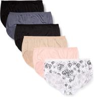 🩲 plus size microfiber briefs for women - 6-pack by just my size logo
