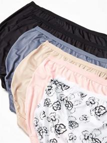 img 2 attached to 🩲 PLUS SIZE Microfiber Briefs for Women - 6-Pack by JUST MY SIZE