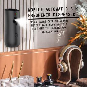 img 2 attached to 🚗 Black Auto Air Freshener Spray Machine: Versatile Free Stand or Wall Mounted Automatic Aerosol Spray Dispenser for Bedrooms, Bathrooms, Offices, Airports, Hotels, and Commercial Spaces