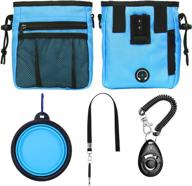 🐾 stmk dog training kit with treat pouch, collapsible bowl, whistle, and clicker – ideal for dog walking and puppy training (blue) logo