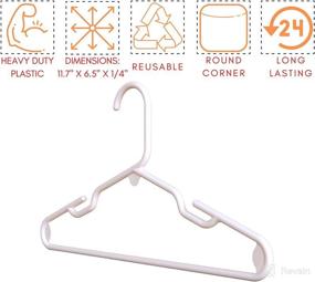 img 2 attached to 👶 30 Pack of 1InTheHome White Nursery Hangers for Baby, Toddler, Kids, Children