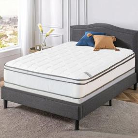 img 4 attached to Get A Comfortable Sleep With Nutan'S Queen-Sized Eurotop Innerspring Mattress And Boxspring Set