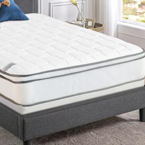 img 1 attached to Get A Comfortable Sleep With Nutan'S Queen-Sized Eurotop Innerspring Mattress And Boxspring Set