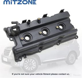 img 2 attached to 🔧 MITZONE Left Valve Covers with Bolts, Oil Filter Cap - Compatible with 2005-2019 Nissan Frontier, Xterra, Pathfinder, NV1500, 2500, 3500, 4.0L V6 - Left Side