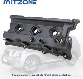 img 1 attached to 🔧 MITZONE Left Valve Covers with Bolts, Oil Filter Cap - Compatible with 2005-2019 Nissan Frontier, Xterra, Pathfinder, NV1500, 2500, 3500, 4.0L V6 - Left Side