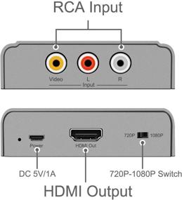 img 3 attached to Dingsun RCA To HDMI Converter: V10B Mini Adapter For 720P/1080P Compatible With PS2, WII, SNES, N64 & More!