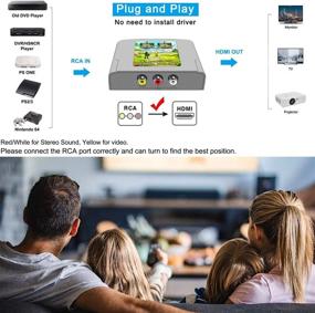 img 2 attached to Dingsun RCA To HDMI Converter: V10B Mini Adapter For 720P/1080P Compatible With PS2, WII, SNES, N64 & More!
