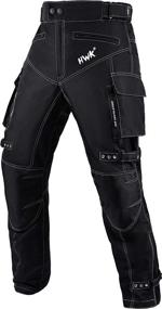 img 4 attached to Waterproof CE Armored All-Weather Motorcycle Pants for Men - Dualsport Motocross Motorbike Pant Riding Overpants Enduro Adventure Touring (Black, Waist34''-36'', Inseam32'')