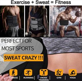 img 1 attached to SLIMBELLE Neoprene Waist Trimmer For Men - Sauna Belt For Weight Loss, Back Support, And Waist Training