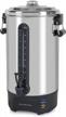 homecraft 100-cup coffee urn and hot beverage dispenser with dripless faucet, quick-brewing, stainless steel logo