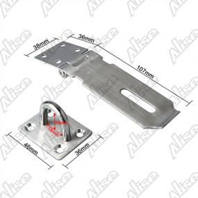 img 3 attached to Alise MS9 Padlock Hasp Door Clasp Hasp Lock Latch SUS 304 Stainless Steel Brushed Nickel