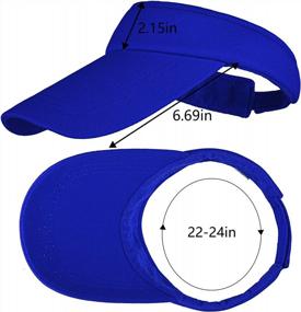 img 3 attached to Stay Cool And Protected: Cooraby 4 Pack Adjustable Sun Visors For Men And Women, Perfect For Outdoor Sports