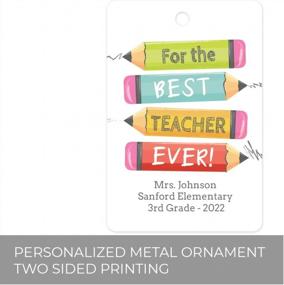 img 3 attached to Gift Your Teacher With A Personalized Best Teacher Ever Christmas Ornament Made In USA