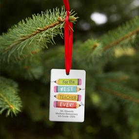 img 2 attached to Gift Your Teacher With A Personalized Best Teacher Ever Christmas Ornament Made In USA