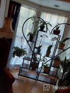 img 1 attached to POTEY 6 Tier Metal Half Heart Shape Ladder Plant Stand Rack For Indoor Plants Home Patio Lawn Garden review by Gregory Flynt