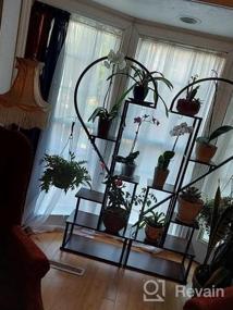 img 6 attached to POTEY 6 Tier Metal Half Heart Shape Ladder Plant Stand Rack For Indoor Plants Home Patio Lawn Garden