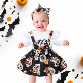 img 3 attached to 3Pcs Halloween Outfit Set For Newborn Baby Girls - Romper, Skirt & Headband!