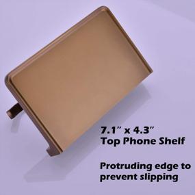 img 1 attached to Wall-Mounted Toilet Paper Holder With Phone Shelf And Storage - Luxe Bronze Bathroom Accessory In Brushed Rose Gold