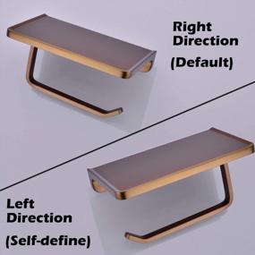 img 2 attached to Wall-Mounted Toilet Paper Holder With Phone Shelf And Storage - Luxe Bronze Bathroom Accessory In Brushed Rose Gold