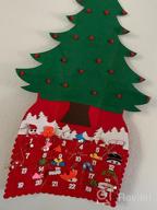img 1 attached to Christmas Tree Advent Calendar (2022 New), 24 Days Countdown To Christmas Felt Fabric Advent Calendar With 24 Ornaments & Pockets, Holiday Decoration Wall Door Hanging Decor Gift For Kids Adults review by Phillip Brown