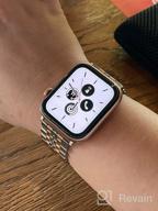 img 1 attached to 🔗 Silver Lyambda Stainless Steel Strap Castor for Apple Watch 42/44mm review by Minoru  Inui ᠌