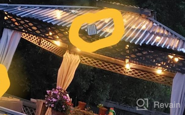 img 1 attached to 96FT Solar String Lights Outdoor - Vintage Edison Bulbs, 4 Light Modes & Weatherproof Strand For Backyard Patio Porch Cafe review by John Harvieux