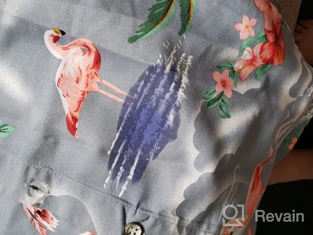 img 1 attached to Playful and Stylish: SSLR Flamingos Button Sleeve Hawaiian Boys' Clothing for Tops, Tees & Shirts review by Bryan Sperling