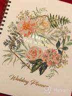 img 1 attached to Floral Wedding Planner Book And Organizer For Brides - 5 Tabbed Sections, 9" X 11.9", Hardcover With Metal Corner, 5 Inner Pockets, Sticker, And Elastic Closure Band review by John Iverson