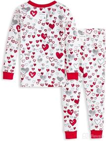 img 3 attached to Burt's Bees Baby Girls' Pajamas: Organic Cotton 2-Piece PJ Set with Tee and Pants