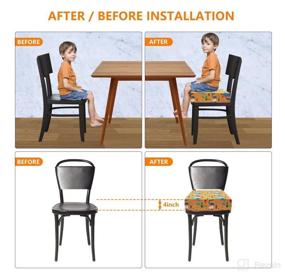 img 1 attached to Convenient and Adjustable Toddler Booster Seat for Dining Table - Portable, Washable, and Comfortable 4-inch Cushion ideal for Kids
