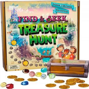 img 4 attached to Fun Treasure Hunt Family Board Game For Kids And Toddlers - Ideal For Ages 3 To 12 Years Old - Indoor And Outdoor Scavenger Hunt Game For Boys And Girls: Hapinest Find And Seek