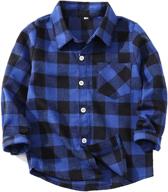 👕 button shirts flannel sleeve t shirt: stylish boys' clothing at tops, tees & shirts logo