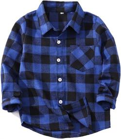 img 4 attached to 👕 Button Shirts Flannel Sleeve T Shirt: Stylish Boys' Clothing at Tops, Tees & Shirts