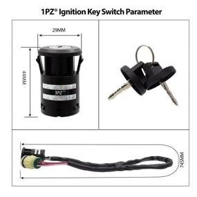 img 3 attached to 🔑 1PZ H4T-K01 Ignition Key Switch Replacement for Honda ATV TRX420 Rancher 420 - Compatible Years 2007-2021