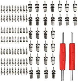 img 4 attached to 🔧 102-Piece Air Conditioning Schrader Valve Cores for Car & Home A/C Accessories - R12 & R134a Refrigeration, Tire Valve Stem Core with Double-Head Dual Dismantling Remover & Installer Tool Kit