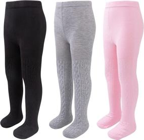 img 4 attached to 🧦 Comfortable Seamless Leggings Pantyhose Stockings: Perfect Fit for Toddler Girls' Clothing