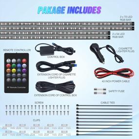 img 3 attached to Upgrade Your Ride With Nilight'S 252 LED Car Underglow Neon Accent Strip Lights - 8 Color RGB, Sound Active Function, Music Mode, Wireless Remote Control, And 2-Year Warranty!