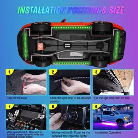 img 1 attached to Upgrade Your Ride With Nilight'S 252 LED Car Underglow Neon Accent Strip Lights - 8 Color RGB, Sound Active Function, Music Mode, Wireless Remote Control, And 2-Year Warranty!